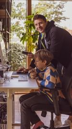 Instagram post by @alldadstalk for Mumsnet. Caption reads: Once in a while Lucas loves a little extra boost....