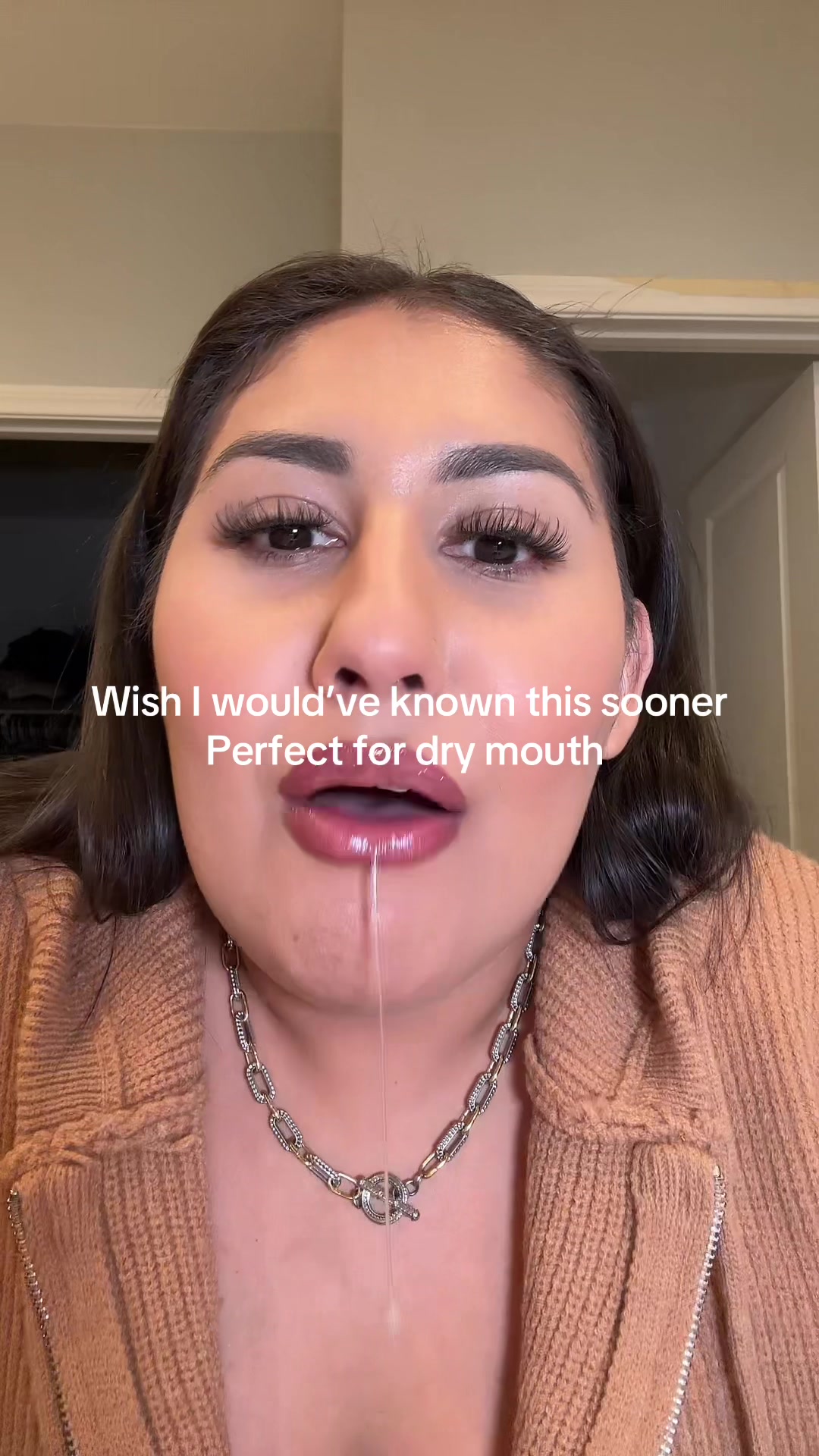 TikTok post by @lovelykayster for Flintts Mints. Caption reads: [...] taste fruity and not just minty 🌬️ @Flintts....