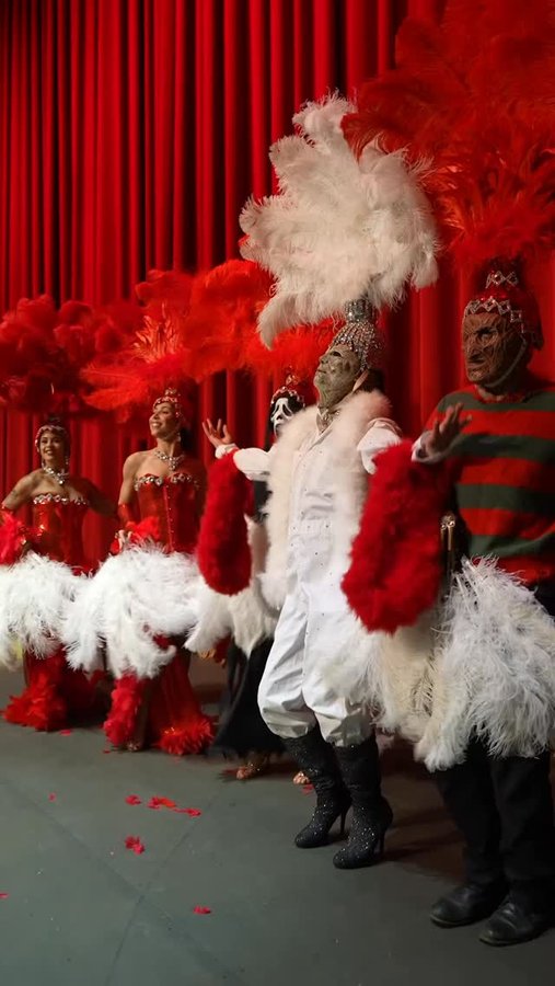 Instagram post by @michaelslayersofficial for The Venetian Las Vegas. Caption reads: The Life of a Showgirl at @venetianvegas 😉 Happy....