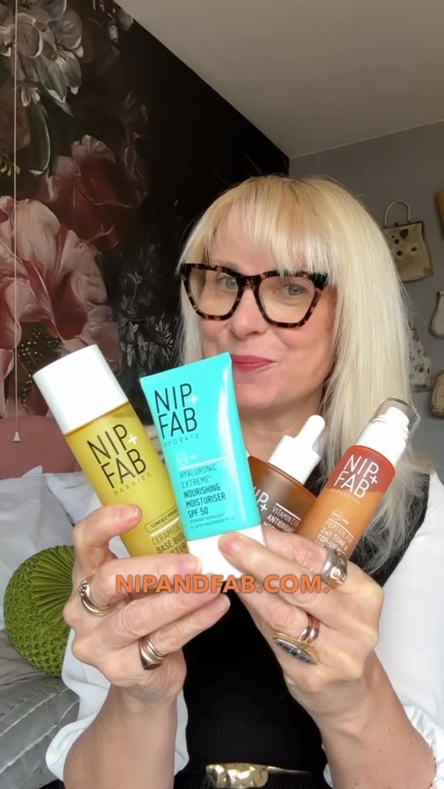 Instagram post by @fearlessat50 for NIP+FAB. Caption reads: Ad / Honesty time! I haven’t really looked after....