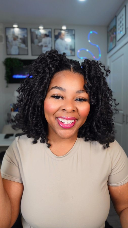 Instagram post by @asalwaysaleia for Design Essentials. Caption reads: [...] and Avocado Quick Curl Kit from....