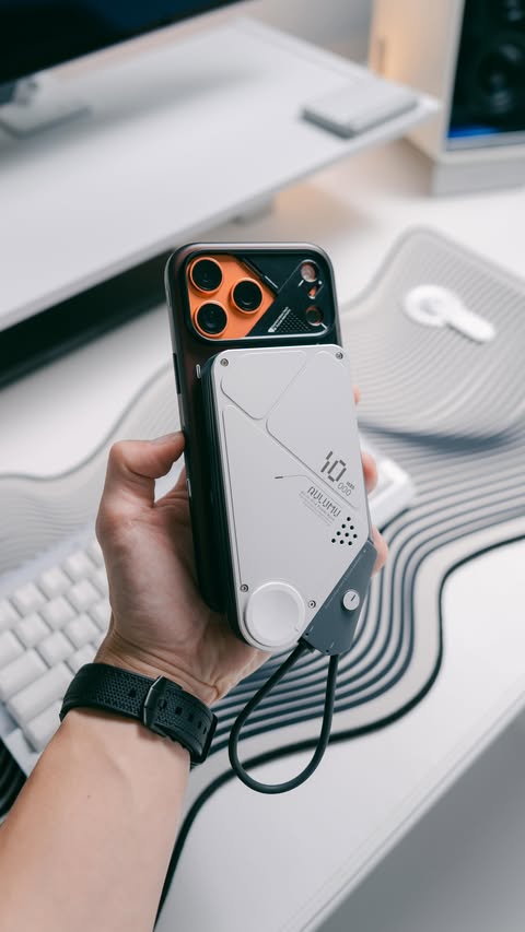 Instagram post by @renzsadiwa for AULUMU. Caption reads: [...] a Power Bank Could Look This Good 🤯....