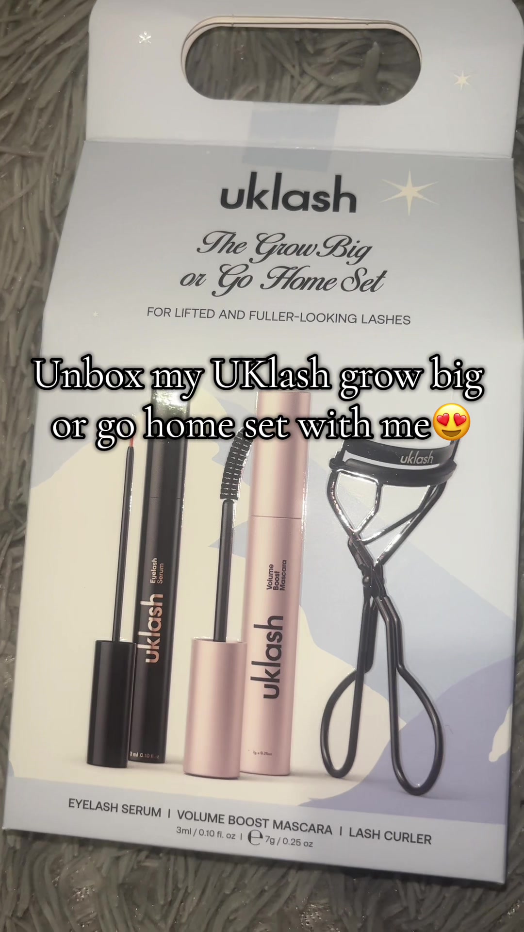TikTok post by @louisasykess for UKLASH. Caption reads: The perfect lash gift set💞 @UKLASH .