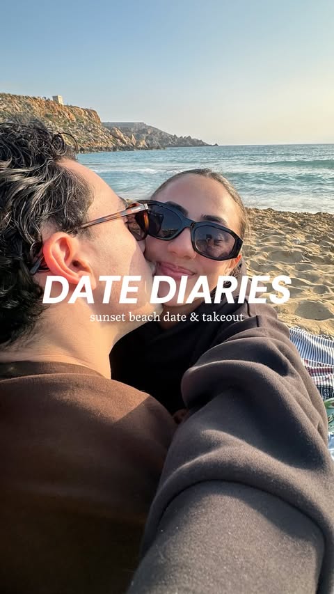 Instagram post by @sanagrillo for Wolt. Caption reads: [...] beach date & pizza takeout 🌅🍕✨ &....