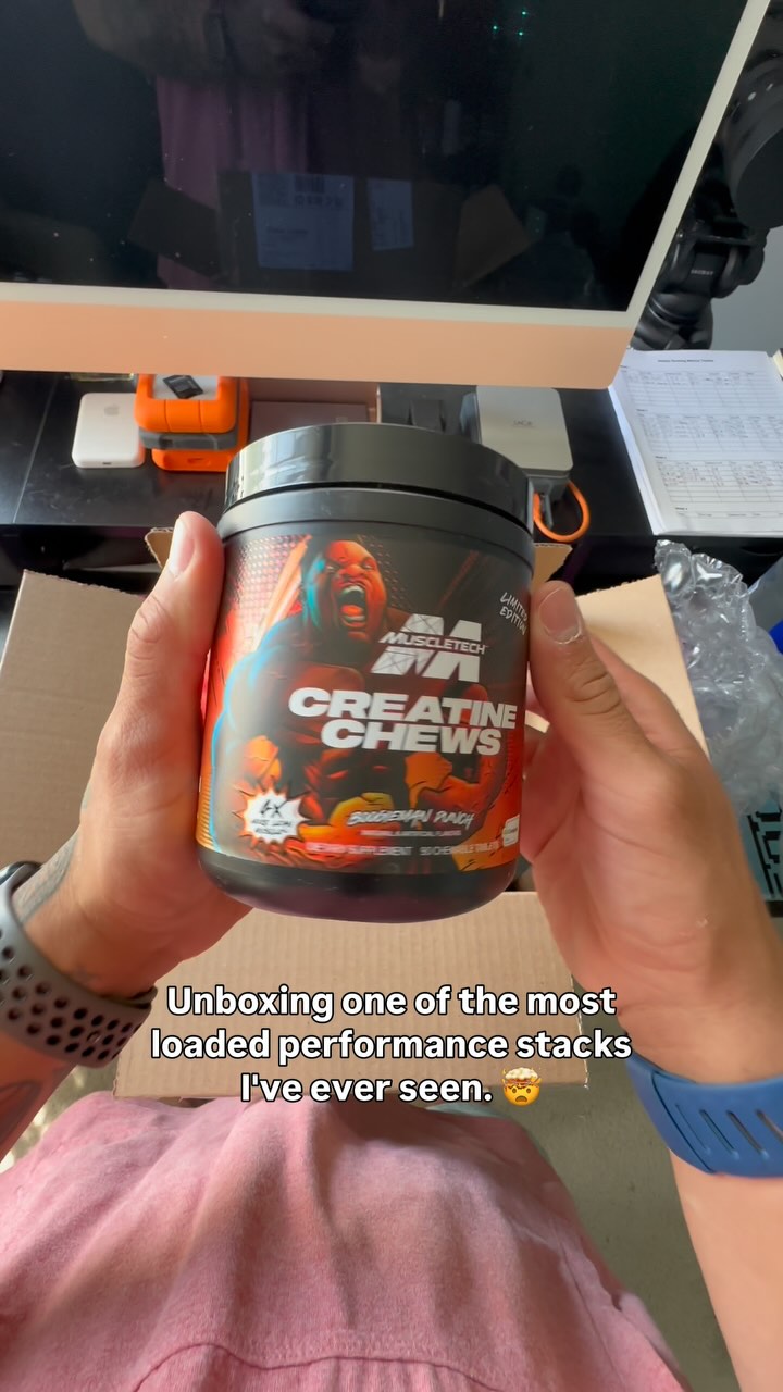 Instagram post by @blessing_awodibu for Muscletech. Caption reads: What do you think about this @muscletech....
