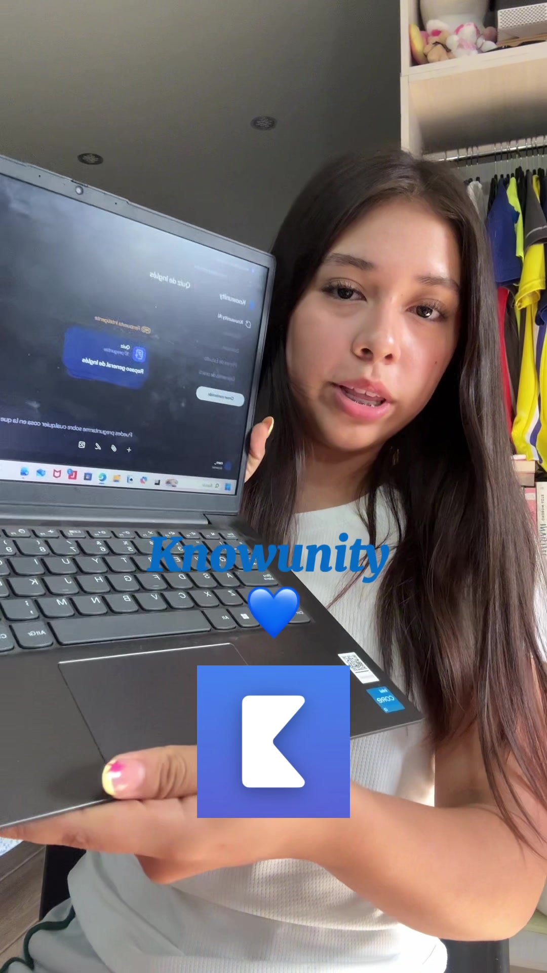 TikTok post by @camii_.grwm_ for Knowunity. Caption reads: lit @knowunity.latam me salvo en la secu....