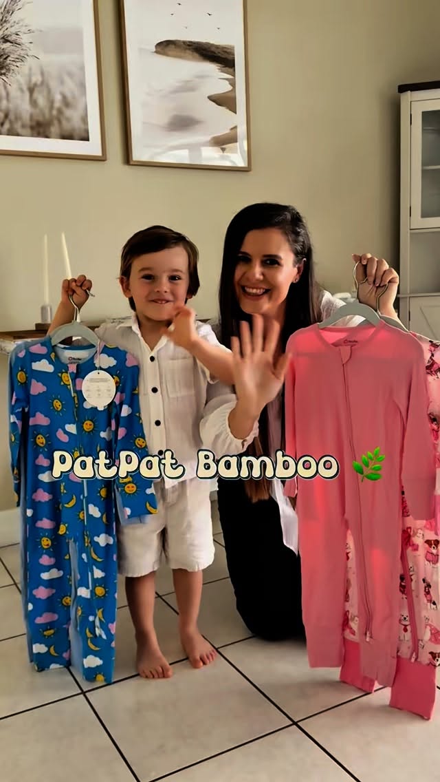 Instagram post by @thesunshinestatemom for Patpat. Caption reads: Special Delivery from PatPat Bamboo! ✨
We couldn’t....