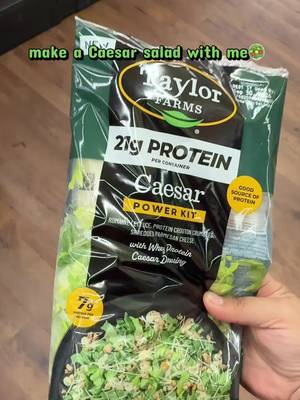 TikTok post by @jannnetxo for Kale. Caption reads: [...] #salad #caesersalad #viral #cookwithme @Kale.