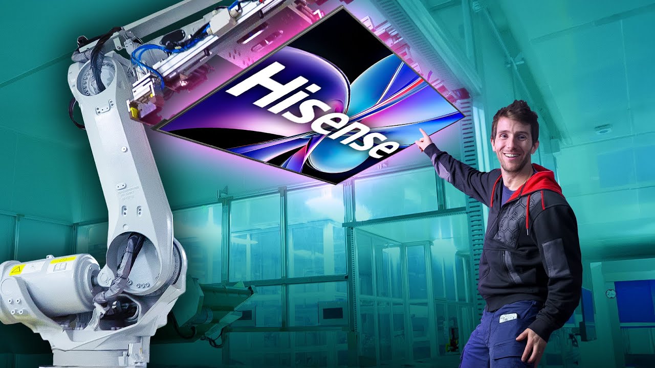 YouTube post by @LinusTechTips for Dbrand. Caption reads: This TV Factory is the Coolest I’ve Ever Seen.