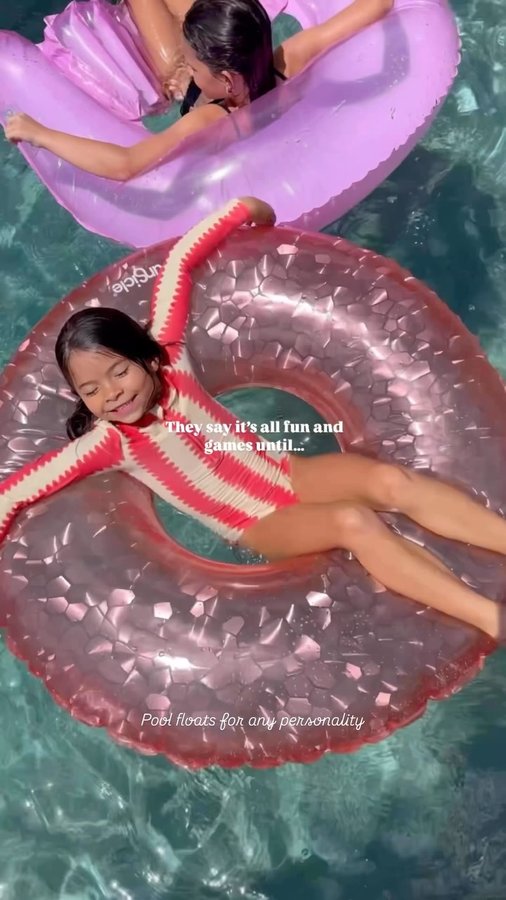 Instagram post by @londonxboston for Funsicle. Caption reads: School holiday feels 😅
@funsicle has a pool float....
