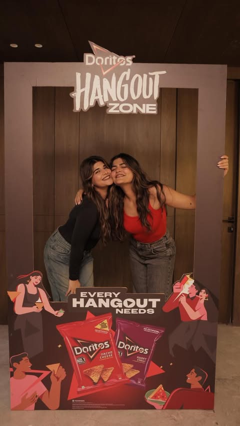Instagram post by @deekshakhurana for Doritos. Caption reads: [...] There are hangouts. And then there are....