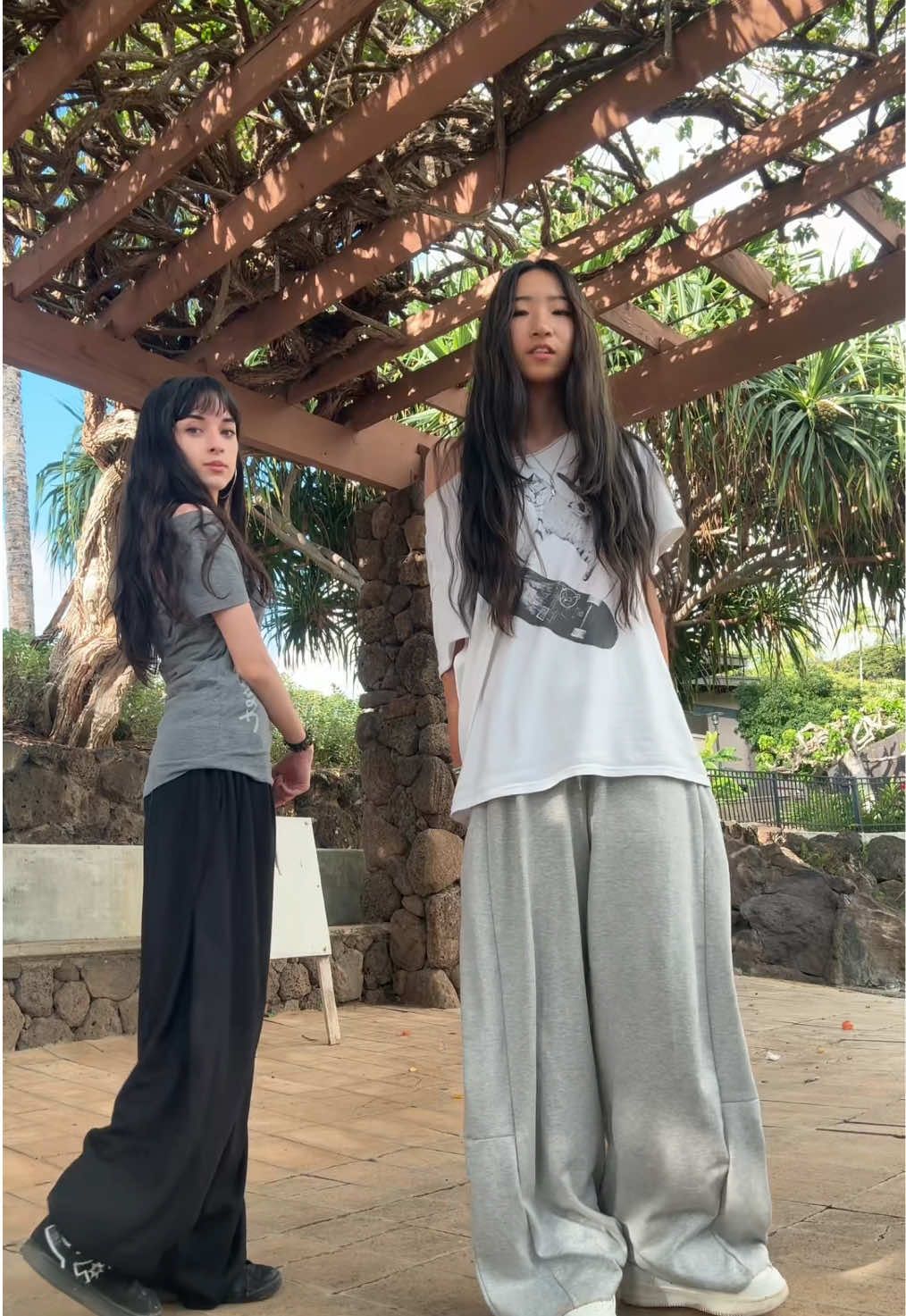 TikTok post by @ruerookie for LEWKIN. Caption reads: both our sweatpants from @Lewkin use my code....