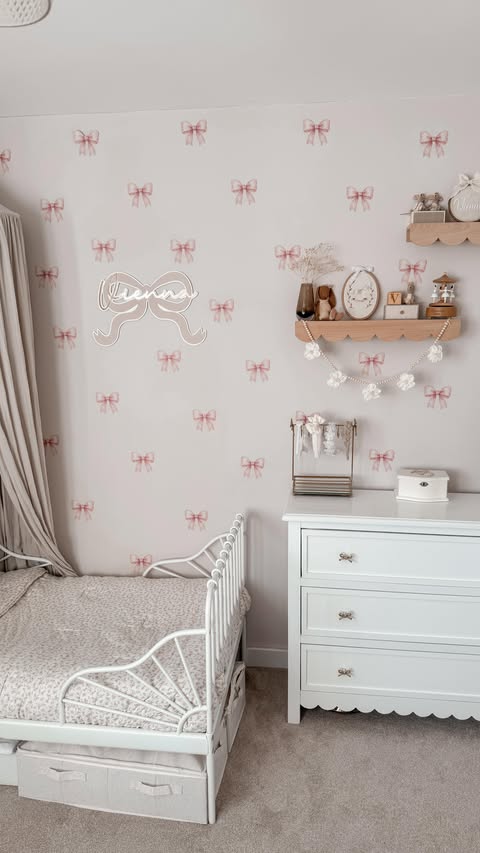 Instagram post by @jessicalouiseathome for Nursery Stickers. Caption reads: [...] to my daughters bedroom, thanks to....
