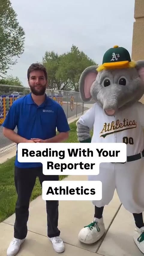 Instagram post by @gooddaysac for CBS News. Caption reads: Your Reporter Conor McGill joined the @athletics....