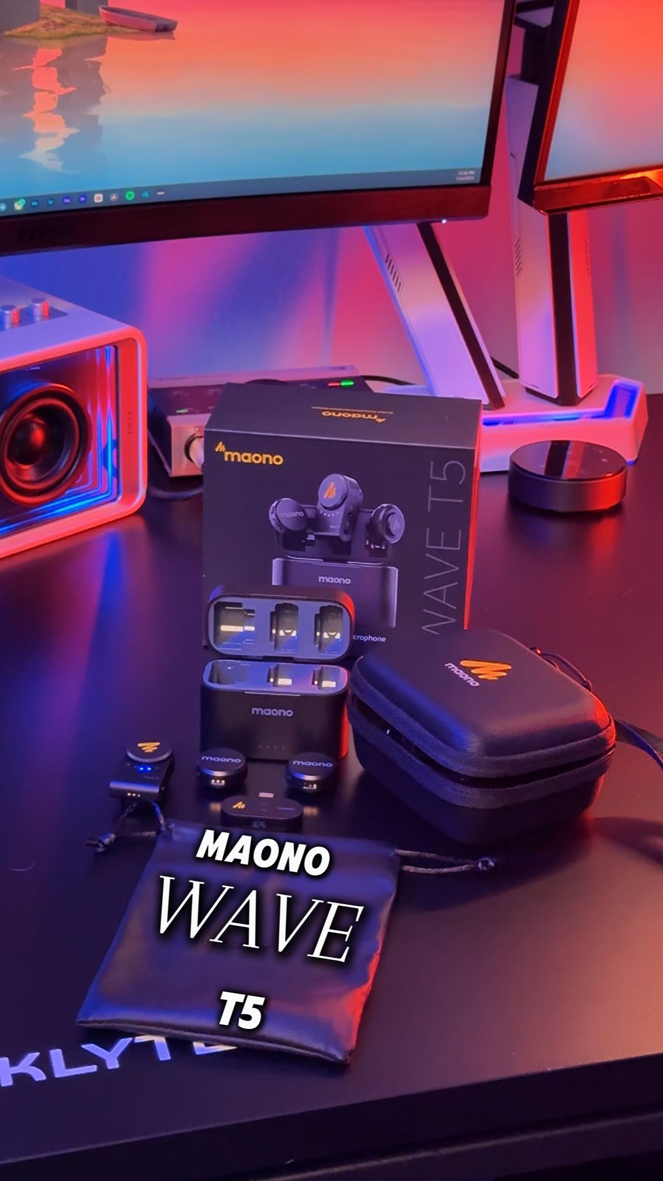 Instagram post by @deanwethers for MAONO. Caption reads: 🎤 Level up your content with the @maonoglobal....