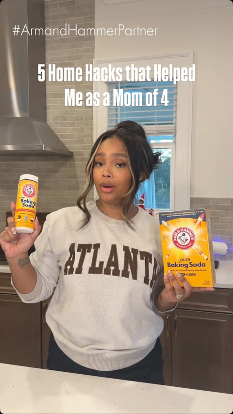 Instagram post by @paislib for ARM and HAMMER. Caption reads: Being a mom means being efficient and I’ve....