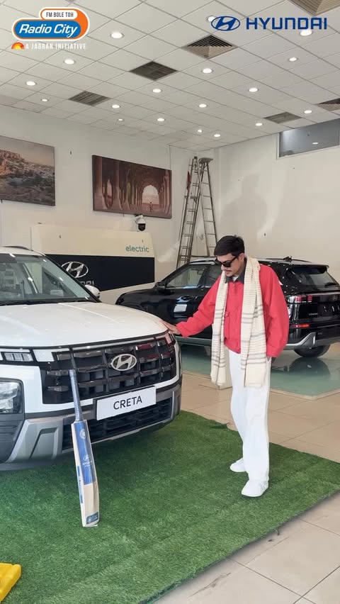 Instagram post by @rjbittuengineer for Radio City. Caption reads: Test drive today. Cheer from the stadium tomorrow....