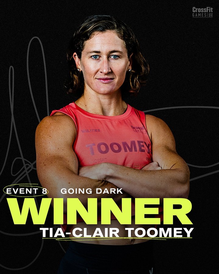 Instagram post by @tiaclair1 for CrossFit. Caption reads: [...] 8 and moves even closer to her eighth....