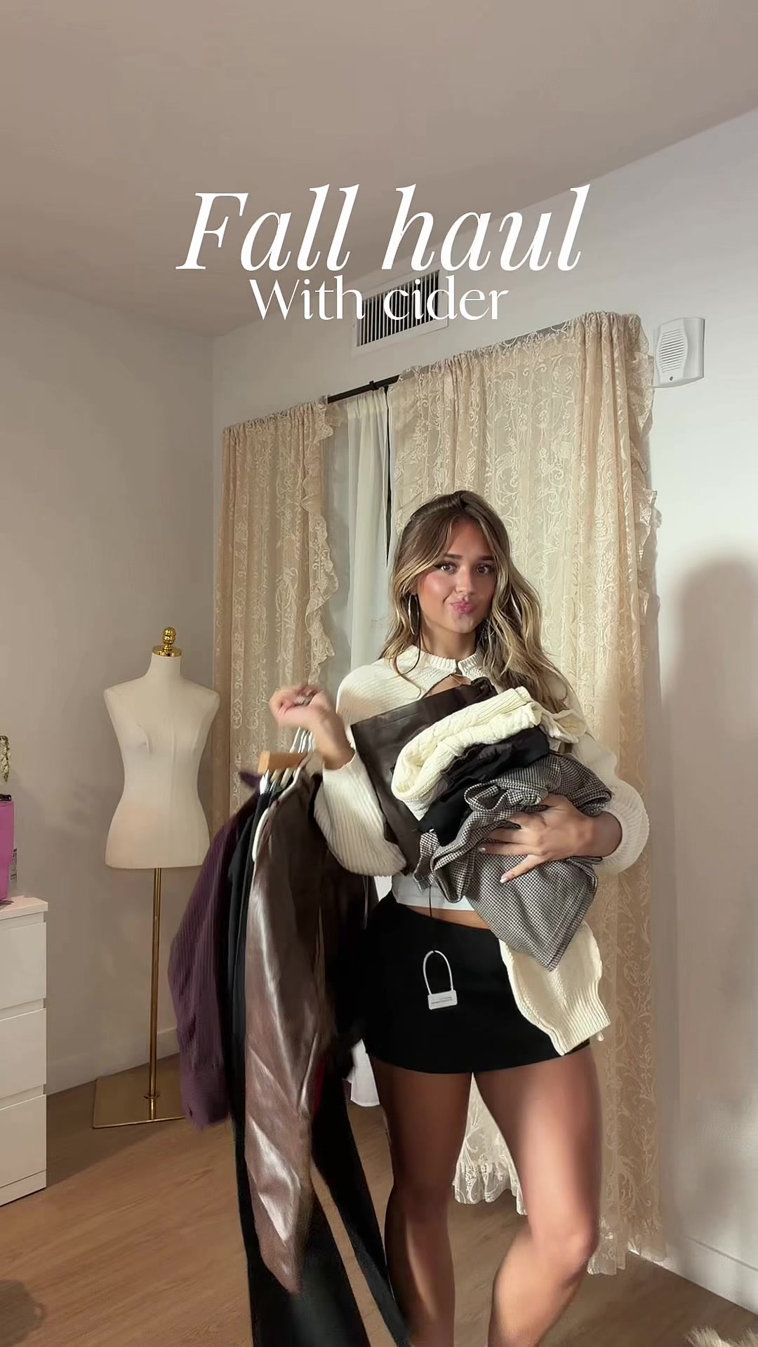 TikTok post by @breleighmichelle for Shopcider Thailand. Caption reads: Use this link to get your fall clothes from @Cider....
