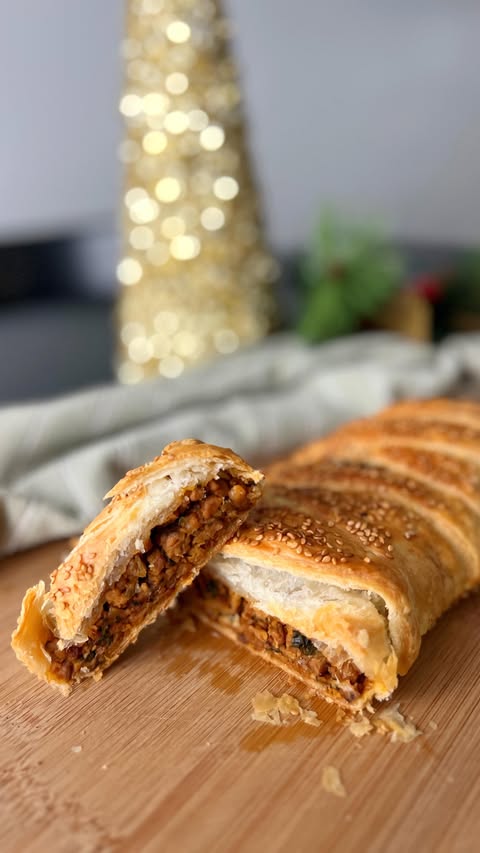 Instagram post by @ratedvfood for LightLife. Caption reads: Friendsgiving is a great opportunity to share....