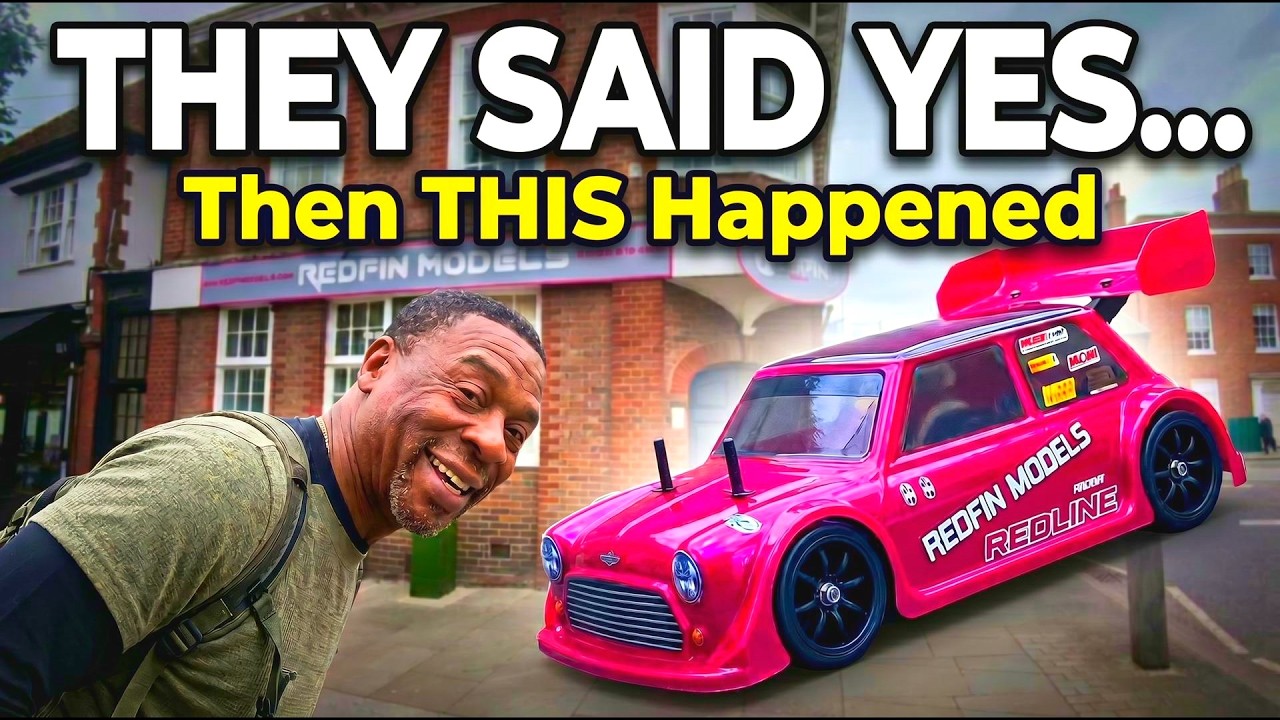 YouTube post by @sparetimerc for fas.st. Caption reads: I Found A Dream RC Car In A UK Hobby Shop Then....