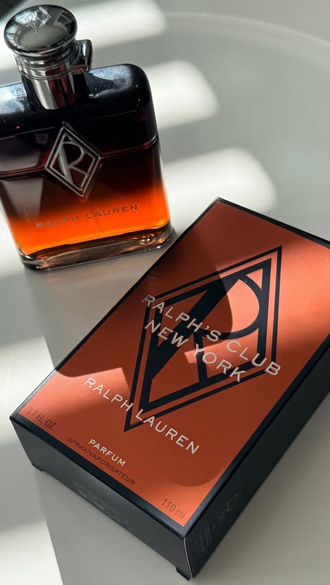 Instagram post by @lory__lorena for Ralph Lauren Fragrances. Caption reads: ✨🍂 Ralph’s Club New York Parfum by Ralph Lauren🍂....