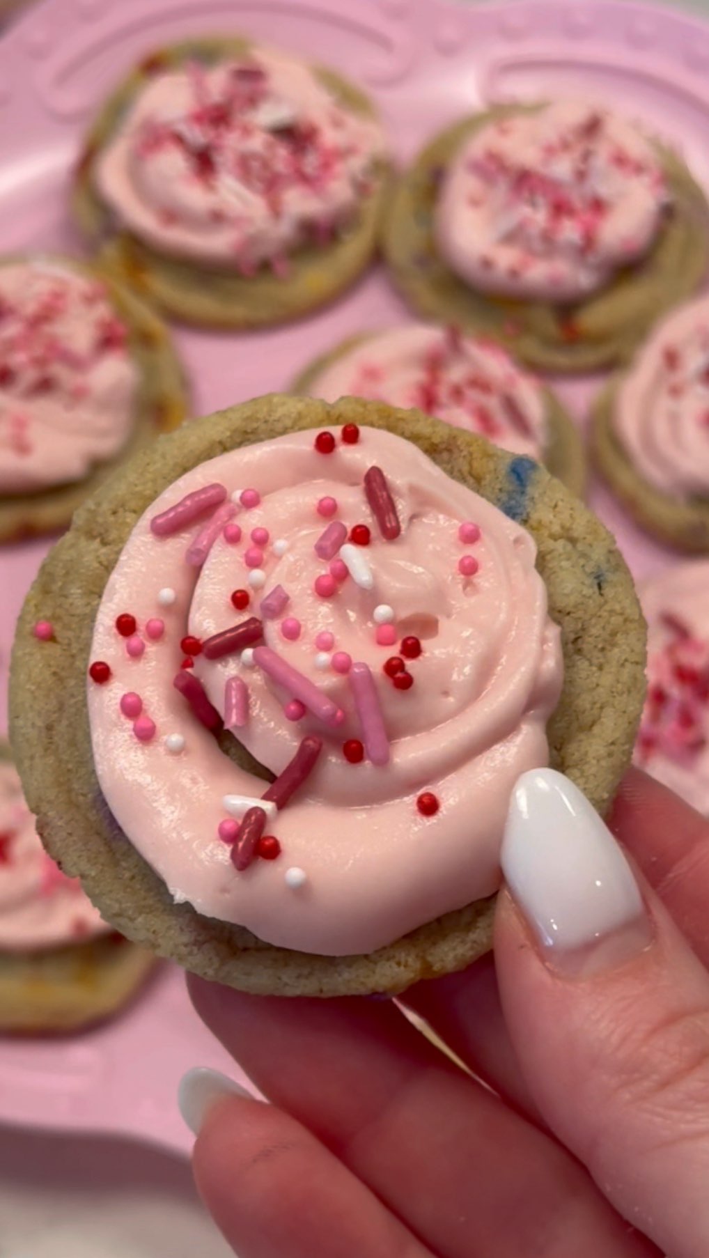 Instagram post by @kate_cleanhome for Sweet Loren's. Caption reads: Hello Kitty Birthday Cake Cookies for my....