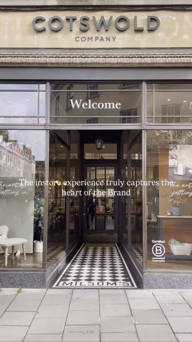 Instagram post by @thelistedcoachhouse for The Cotswold Company. Caption reads: ad | I hope my Welsh dulcet tones lend itself to....