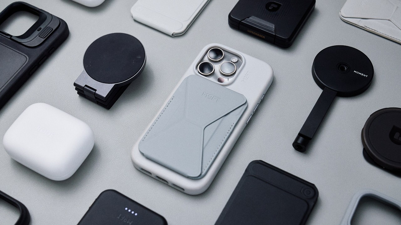 YouTube post by @austinbrady for Grovemade. Caption reads: Give me 9min, I'll improve your iPhone setup by....