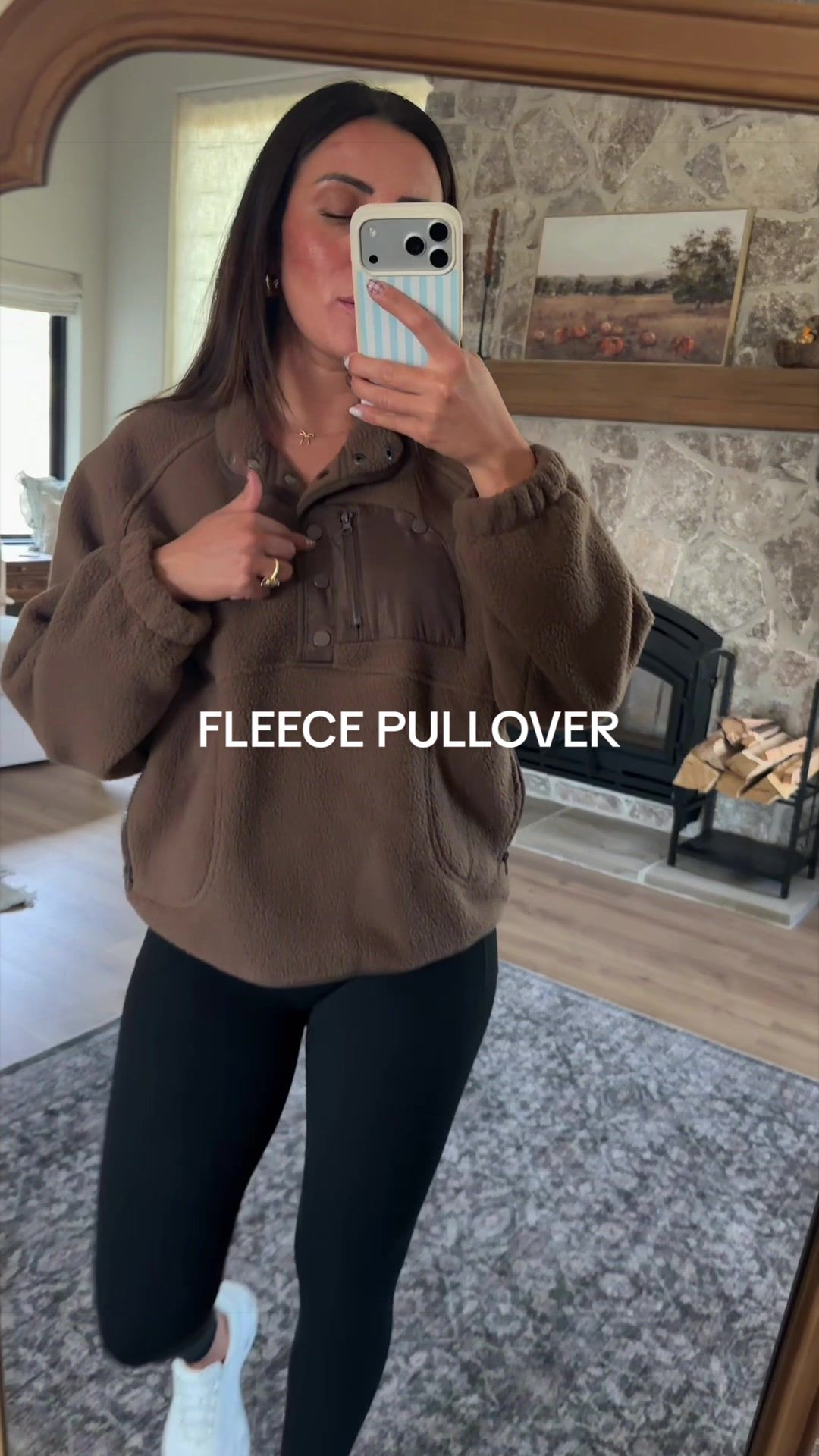 TikTok post by @sabrenabyler_ for Naeduo. Caption reads: [...] wearing a medium and it runs tts! 🍂 @Naeduo....