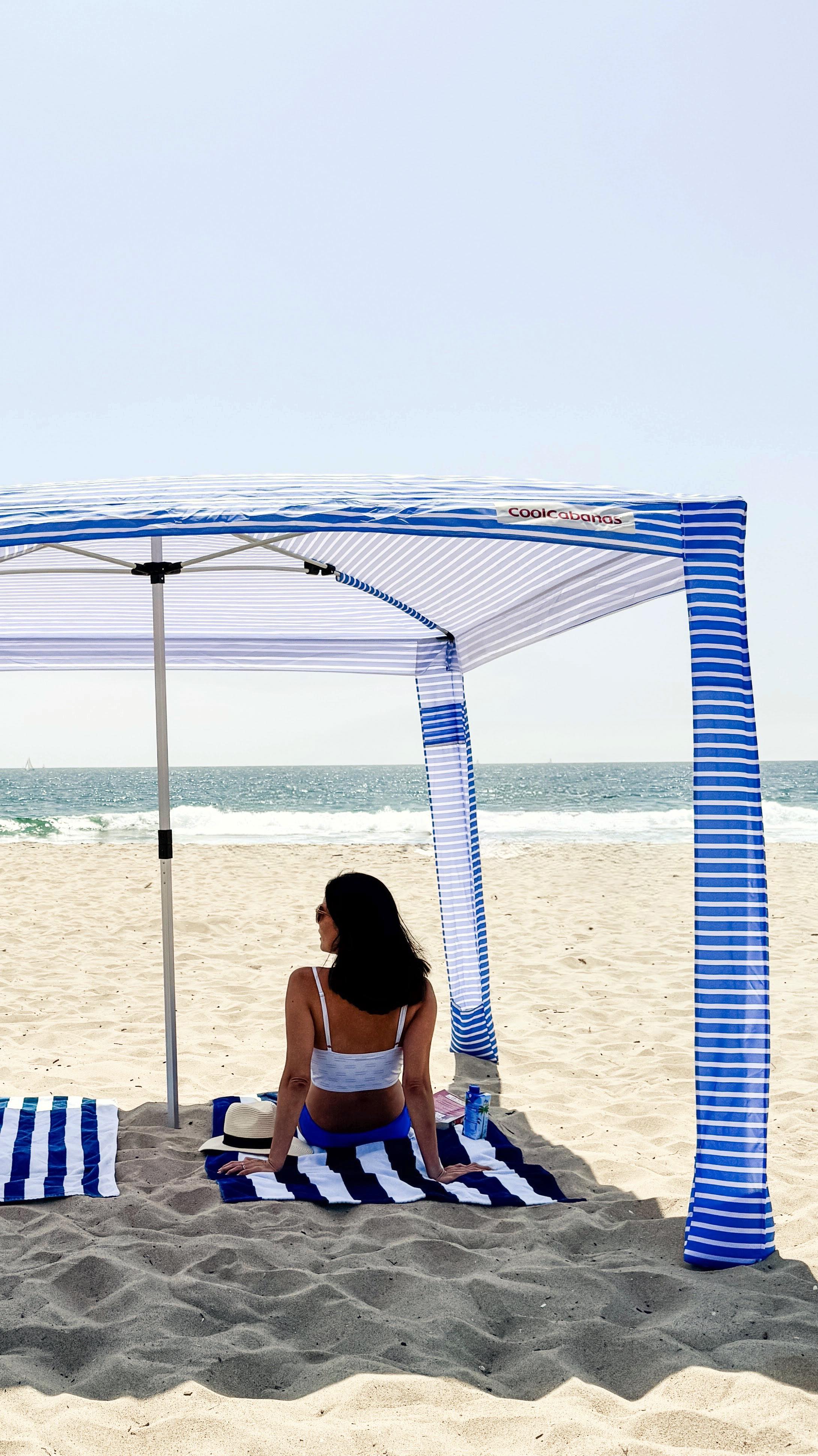 Instagram post by @beachseakers for Coolcabanas. Caption reads: [...] about anything blowing away. All CoolCabanas....