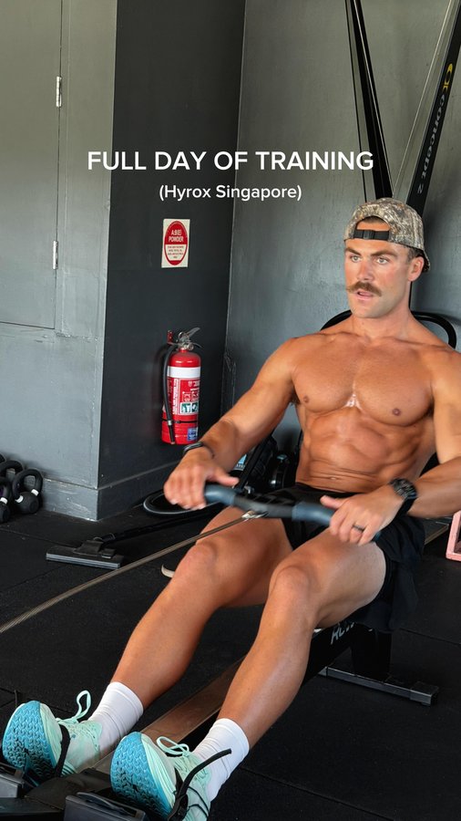 Instagram post by @baileyobrien_ for YoPRO. Caption reads: Next mission locked and loaded: Hyrox Singapore -....