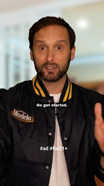 Instagram post by @joshmancuso for Modelo Usa. Caption reads: #ad #for21+ I’m partnering with @modelousa to send....
