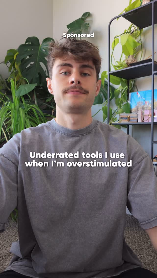 Instagram post by @trevorcarroll for Komuso Design. Caption reads: #ad Underrated tools I use when I’m overstimulated....