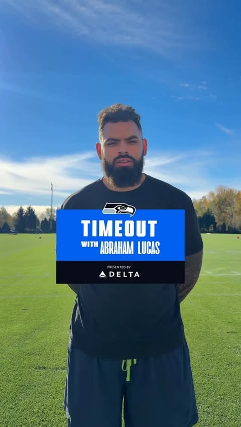 Instagram post by @abraham.lucas72 for United Airlines. Caption reads: Get to know 7️⃣2️⃣ #GoHawks x @delta.