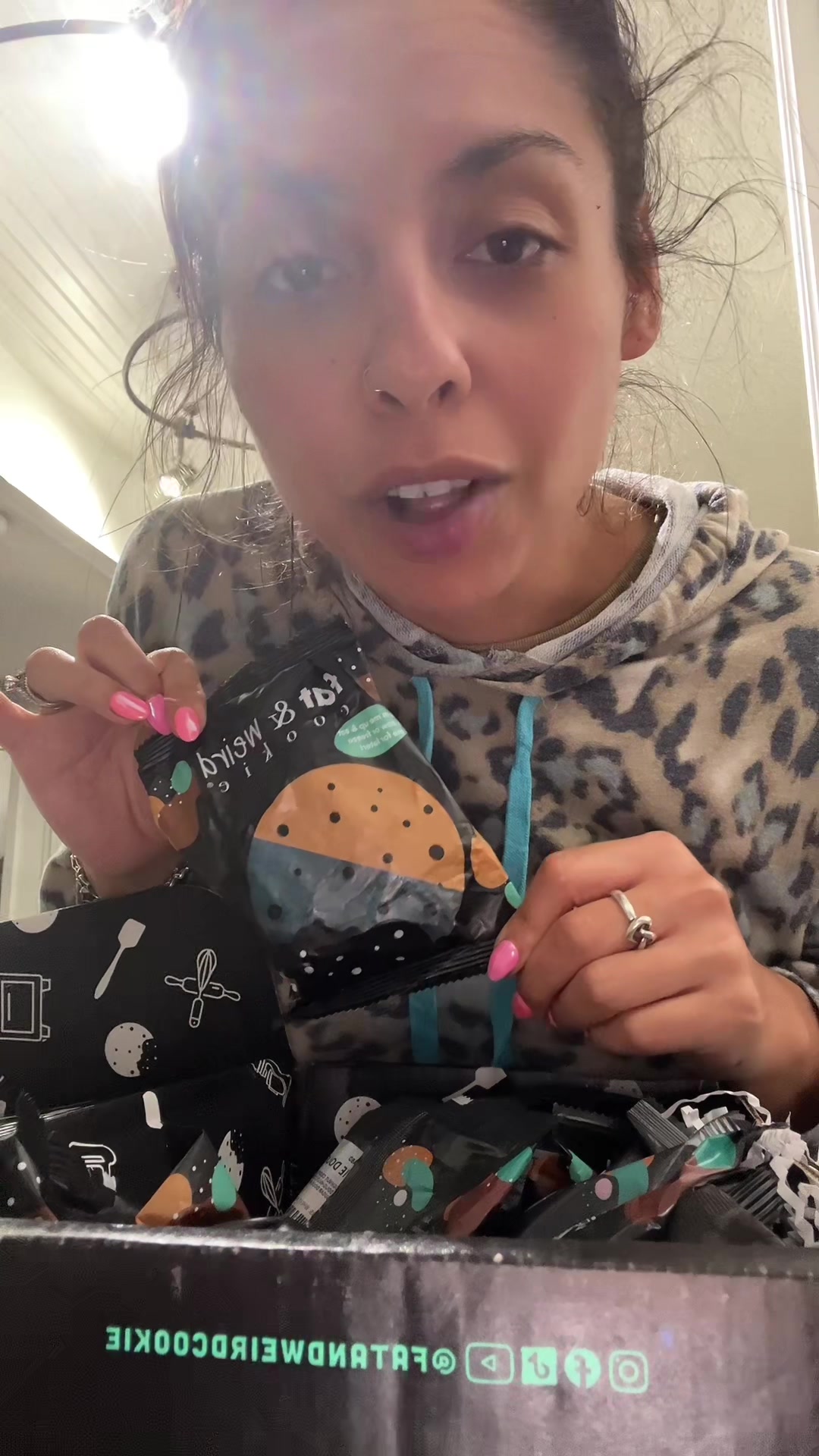 TikTok post by @gabymitchell0 for Fat & Weird Cookie. Caption reads: @Fat & Weird Cookie Company these are HEAVENLY!!!....