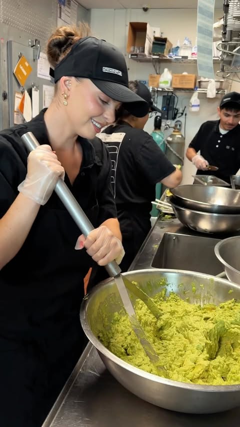 Instagram post by @thatfoodielyss for Chipotle. Caption reads: [...] what goes on before the doors open at....