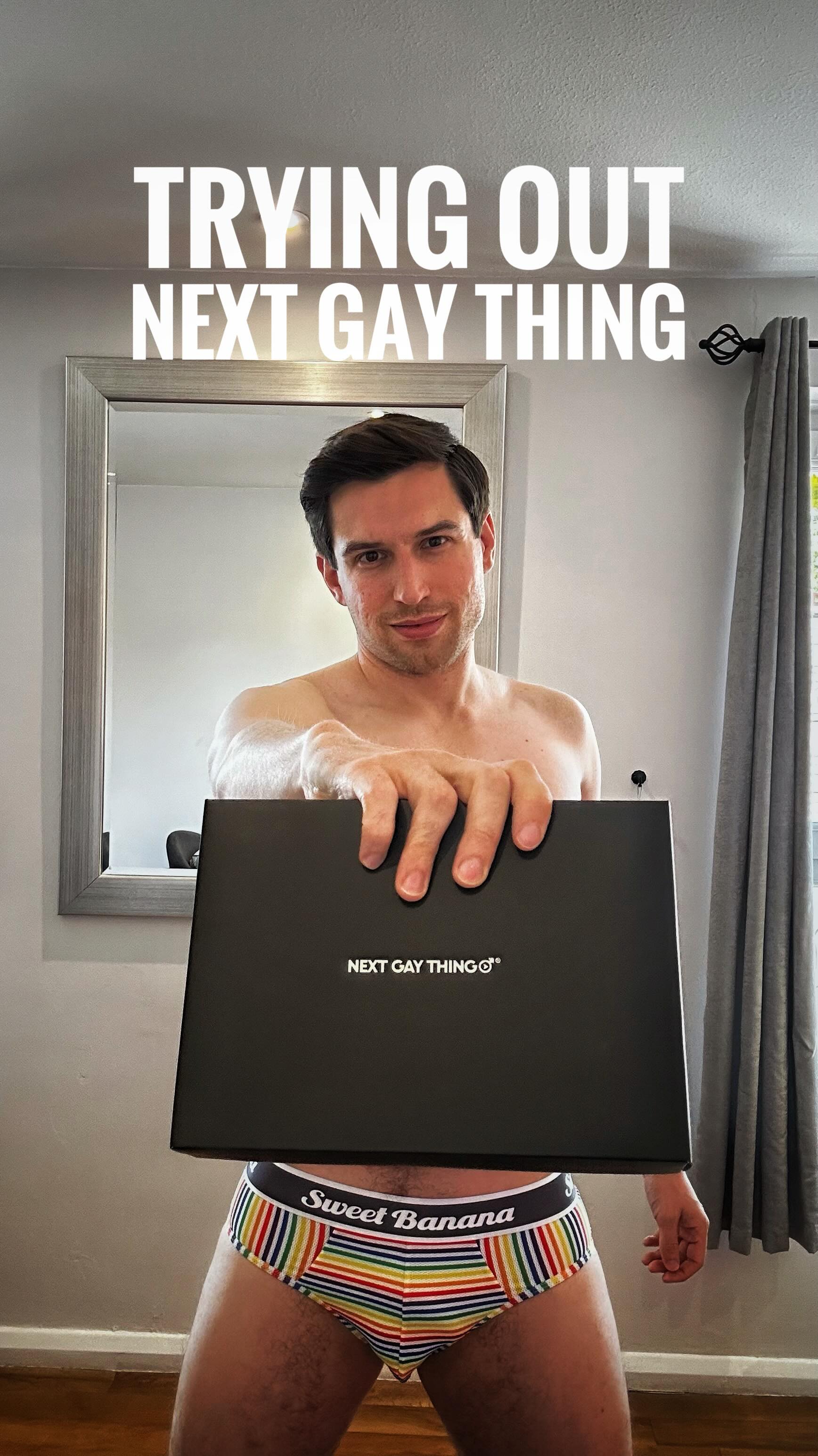 Instagram post by @theycallhimjames for Next Gay Thing. Caption reads: This is @nextgaything - they send monthly....
