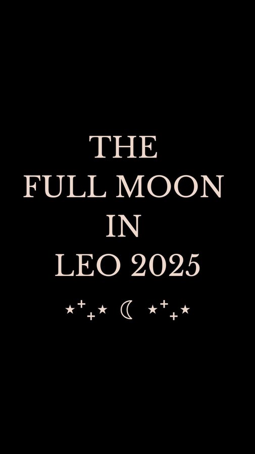 Instagram post by @mymoongirlreadings for Astrology.com. Caption reads: Full Moon in Leo 🦁🌕 | February 12th 2025....