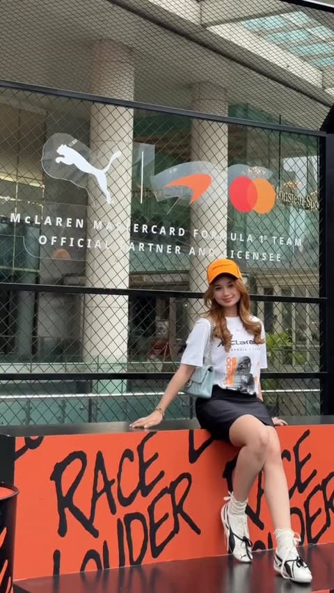 Instagram post by @chintyagabriella for McLaren. Caption reads: RACE LOUDER with the @pumaindonesia x @mclarenf1....