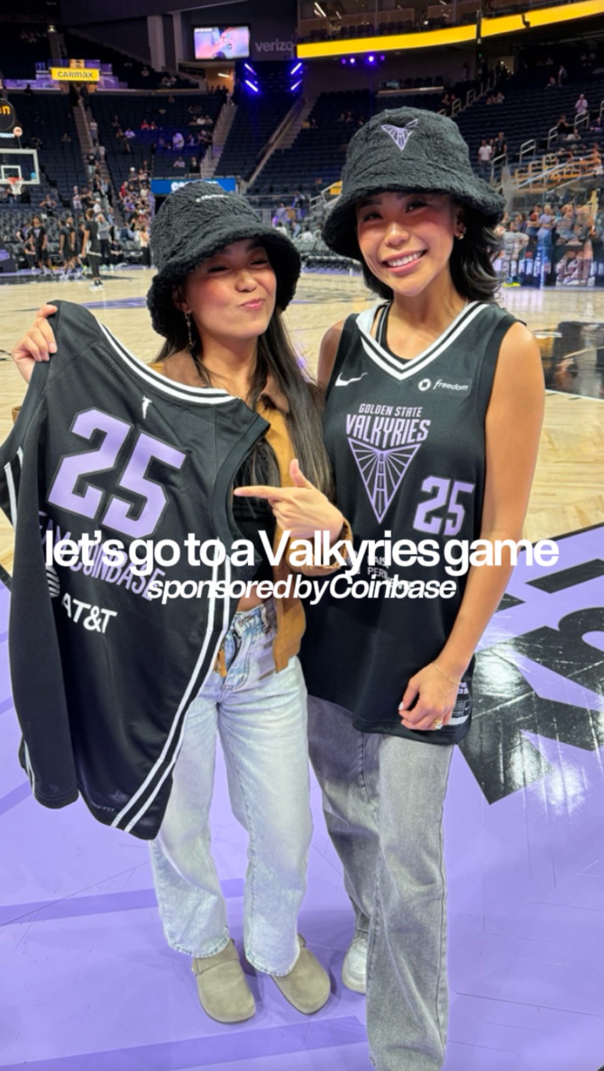 Instagram post by @geezelouiseeeee for Coinbase. Caption reads: #coinbasepartner What a surreal experience it was....