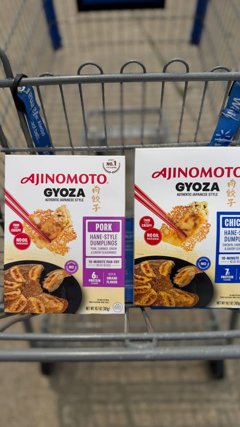 Instagram post by @walmartgems for Ajinomoto. Caption reads: [...] them in my Walmart freezer aisle! Ajinomoto....