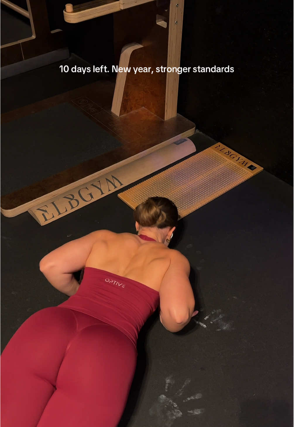 TikTok post by @coachnina for Optive Sportswear. Caption reads: Lets go ✨🚀 Training always at @Fitness First GER....