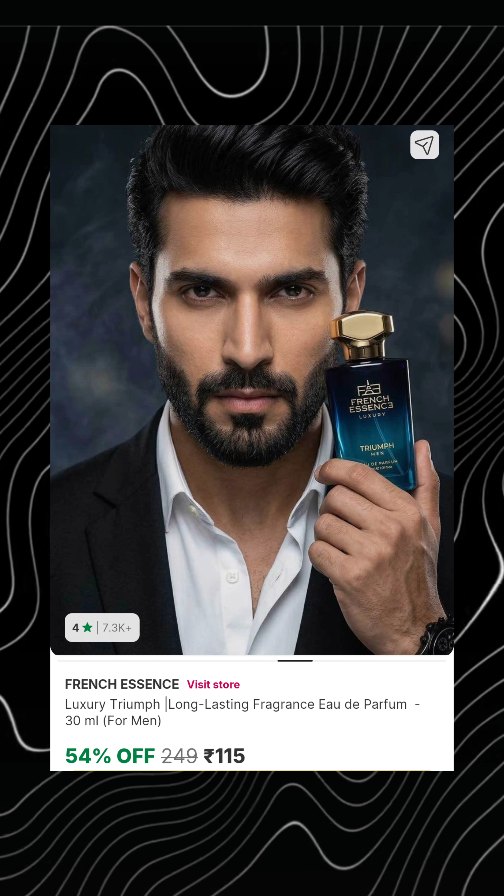 Instagram post by @stayclassy_with_pravin for French Essence. Caption reads: [...] long lasting perfume, affordable, French....