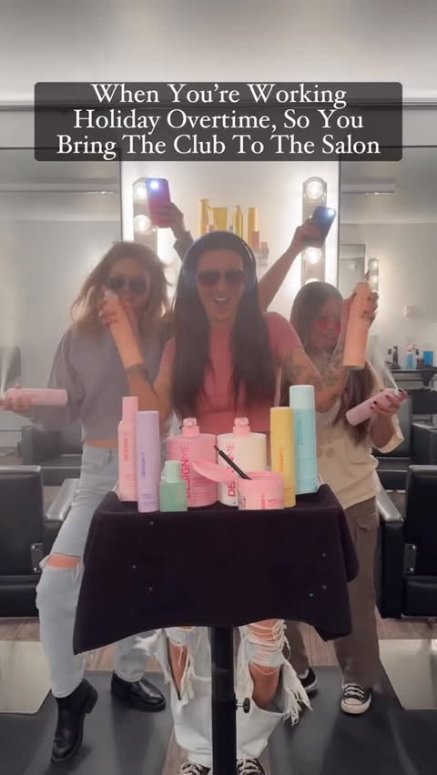 Instagram post by @hairbyamberjoy for DESIGNME Hair. Caption reads: [...] to the salon hehe 😎

Shout out to....