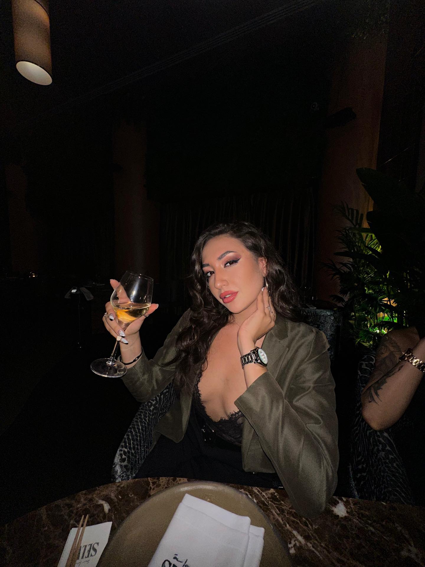 Instagram post by @ecemapril for Victoria's Secret. Caption reads: girls night 🥂 
_____ @alaselva.istanbul....