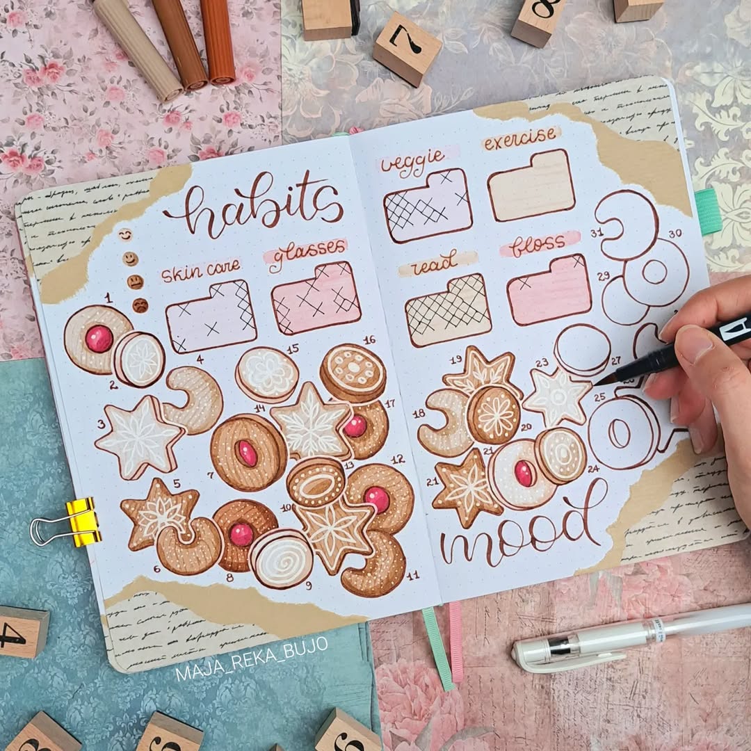 Instagram post by @maja_reka_bujo for Scribbles That Matter. Caption reads: [...] The notebook I'm using is from....