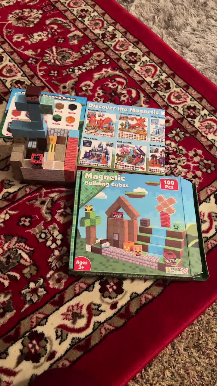 TikTok post by @indracheetri396 for Magnetopia. Caption reads: [...] Big Hands!Magnetic Blocks!!Thank You....