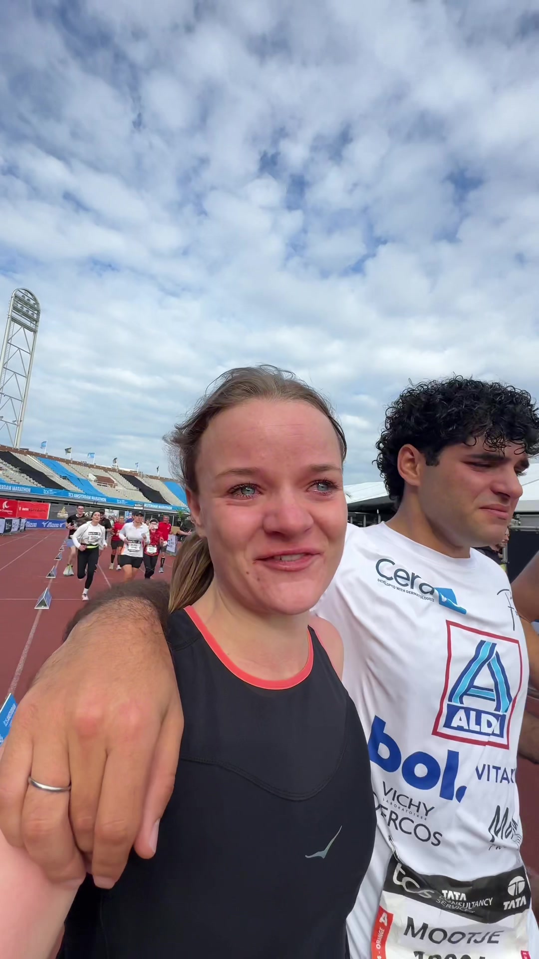 TikTok post by @nadecheandmootje for Vitakruid. Caption reads: This marathon was really tough for me,....