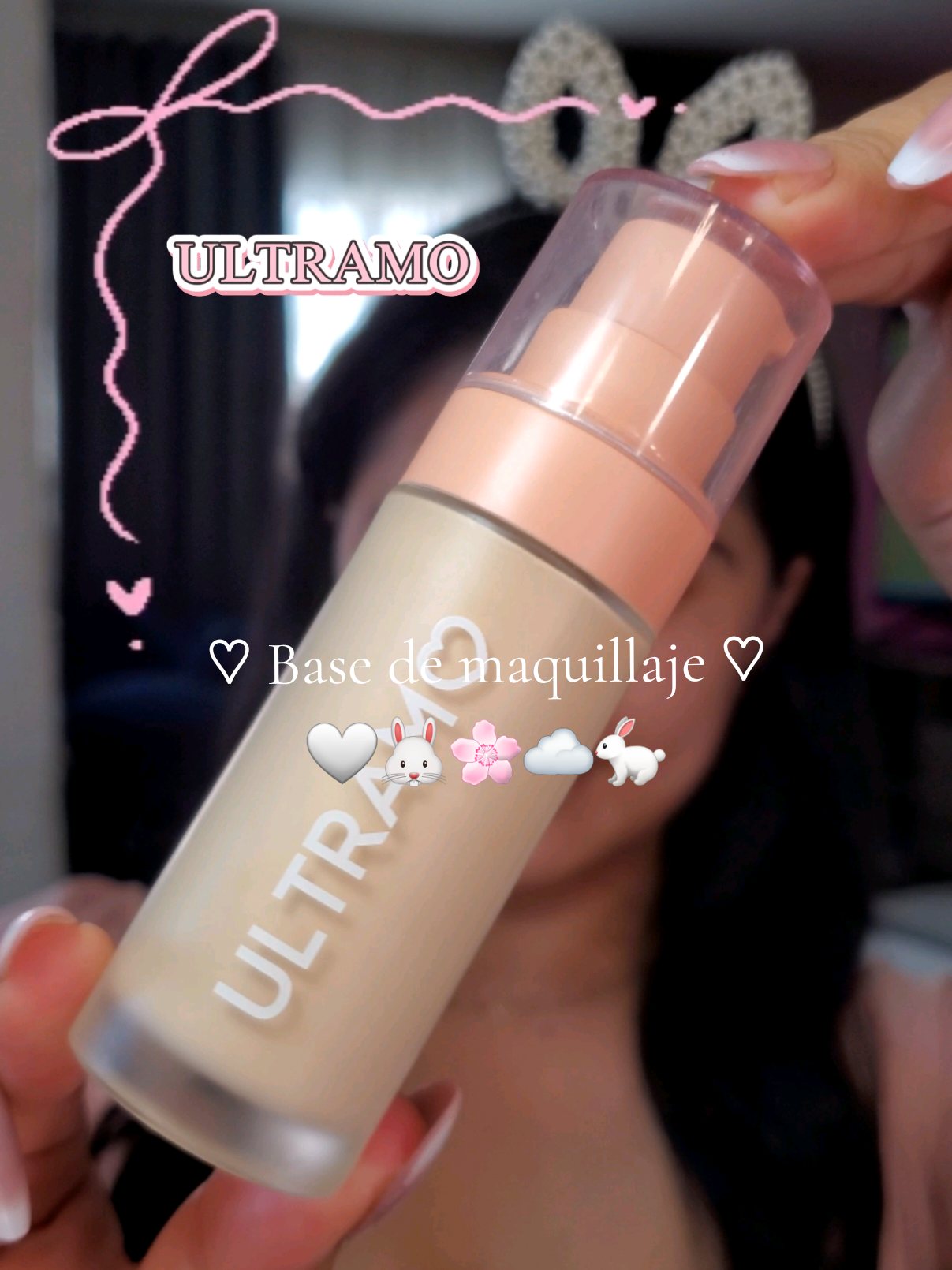 TikTok post by @bella_collete for Ultramo. Caption reads: [...] ULTRAM♡ funciona? 🤍🌸🐇 #wonyoungism....